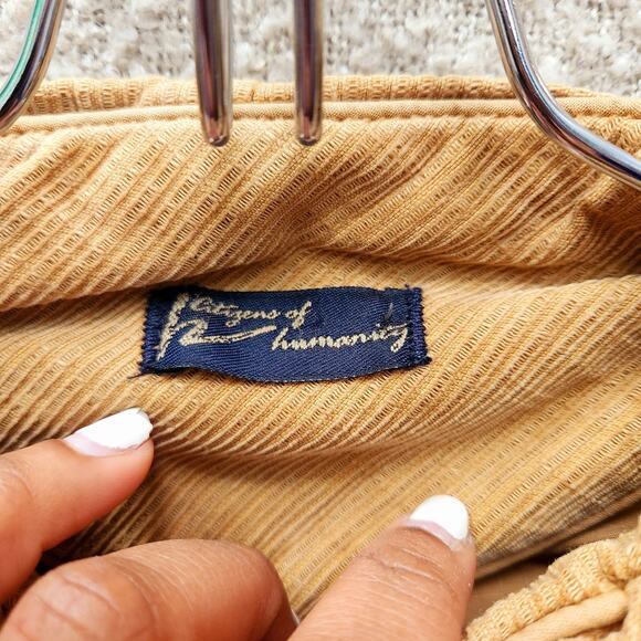 Citizens Of Humanity Tan Corduroy Millitary Mid-Length Jacket Women's Sz 8 - Picture 4 of 10